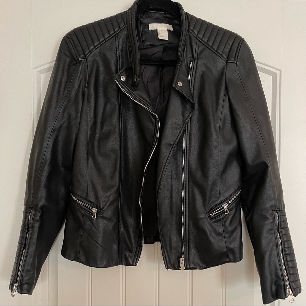 H&M faux leather moto jacket.